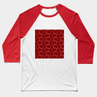 Background illustration red, geometric, shape, decorative design pattern Baseball T-Shirt